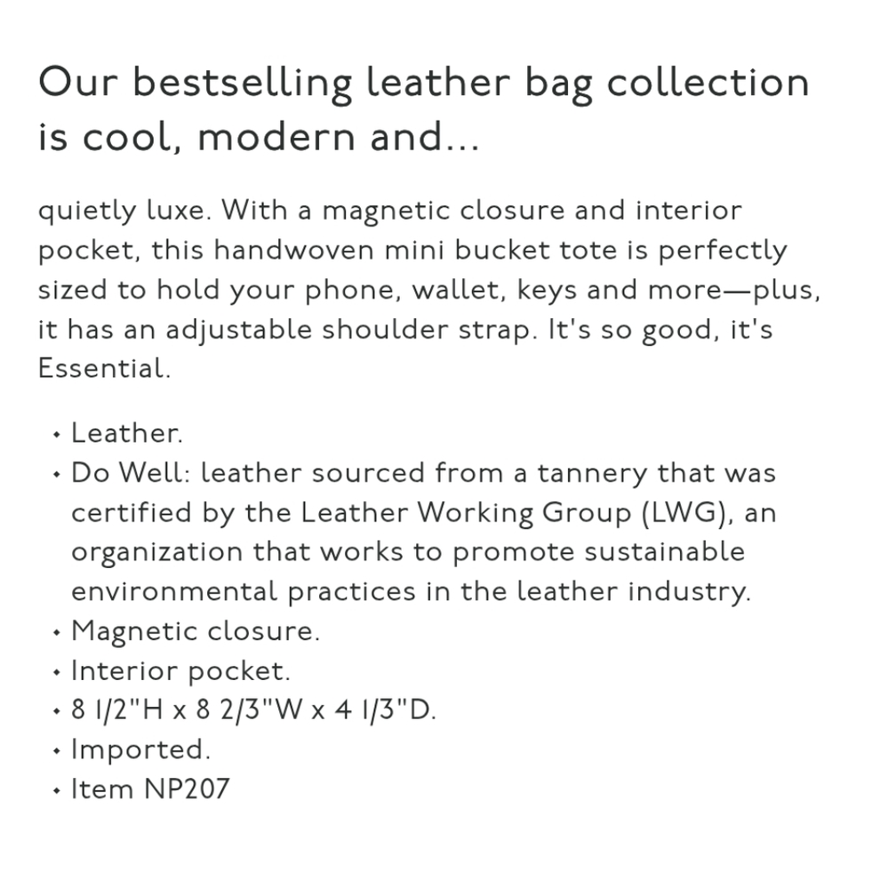 Madewell The Essential Mini Bucket Tote - Picture 2 of 9